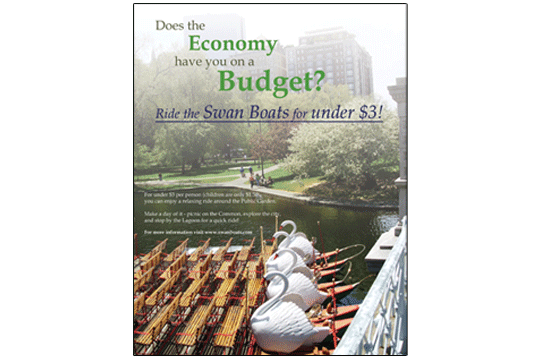 Swan boats ad concept